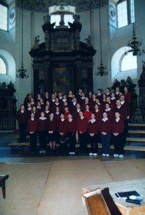 a group shot in the church